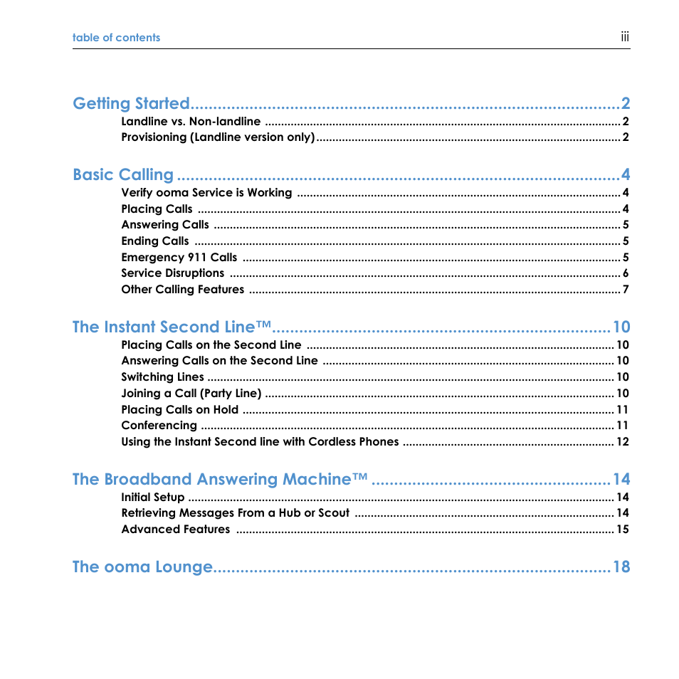 TiVo Ooma Hub User Manual | Page 3 / 58