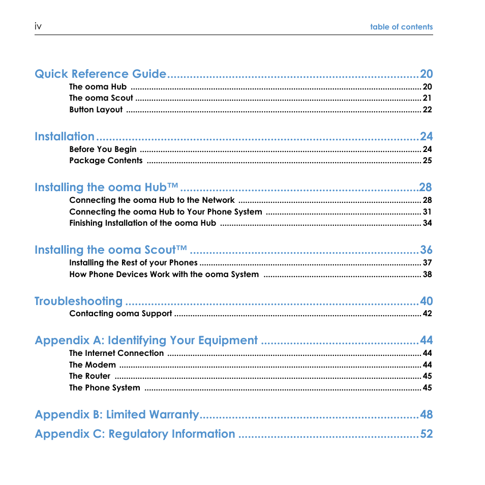 TiVo Ooma Hub User Manual | Page 4 / 58