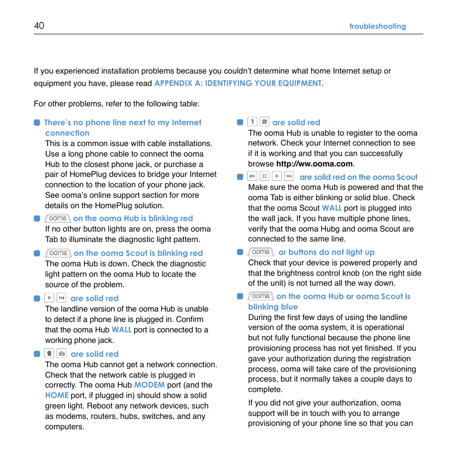 TiVo Ooma Hub User Manual | Page 44 / 58