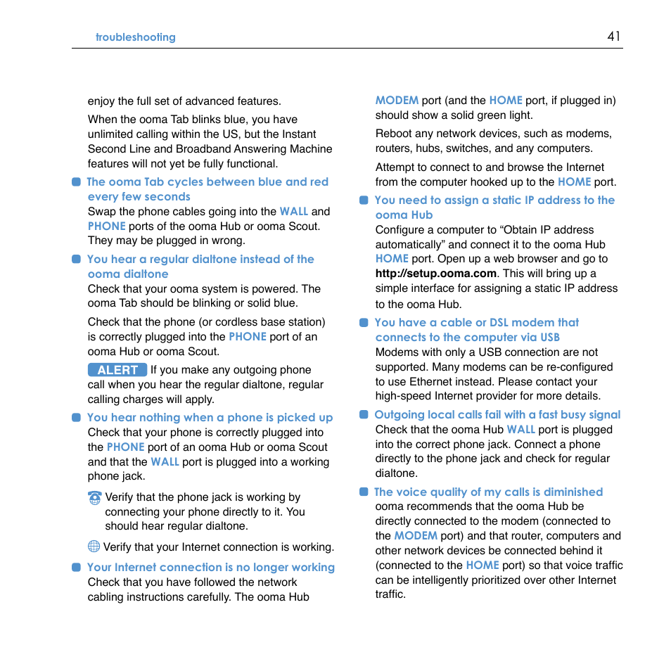 TiVo Ooma Hub User Manual | Page 45 / 58