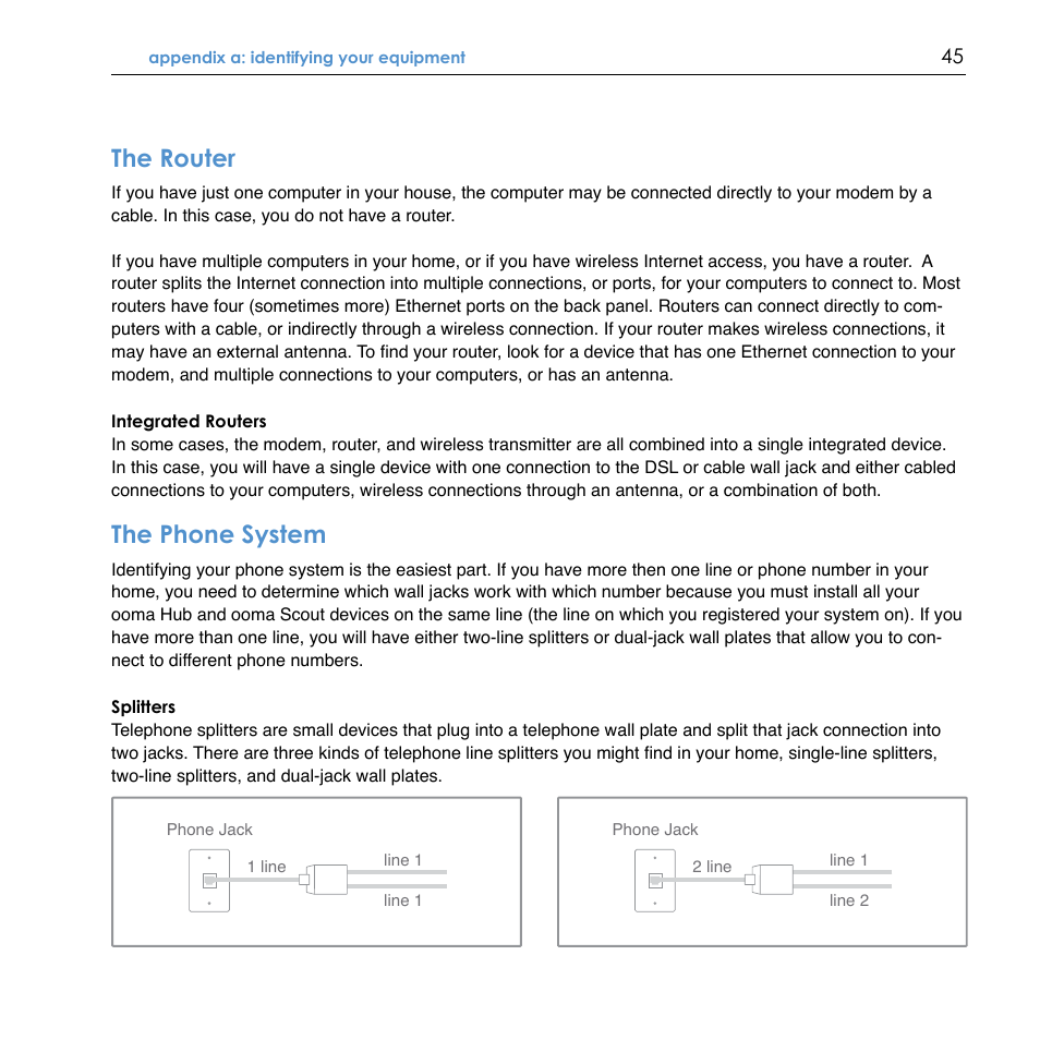 The router, The phone system | TiVo Ooma Hub User Manual | Page 49 / 58