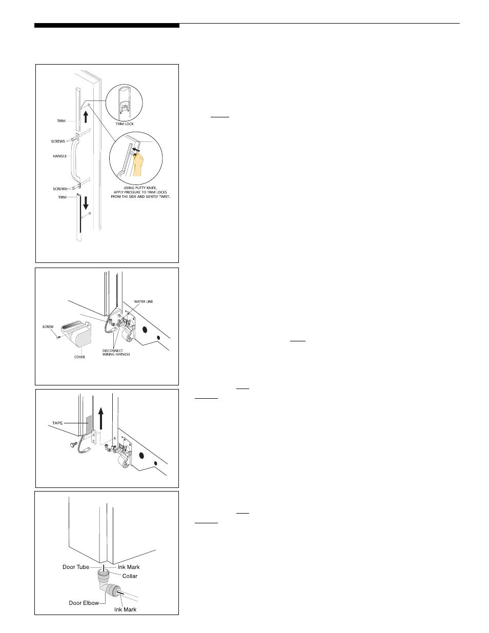 Removing the handles and doors | Tappan pmn User Manual | Page 11 / 19