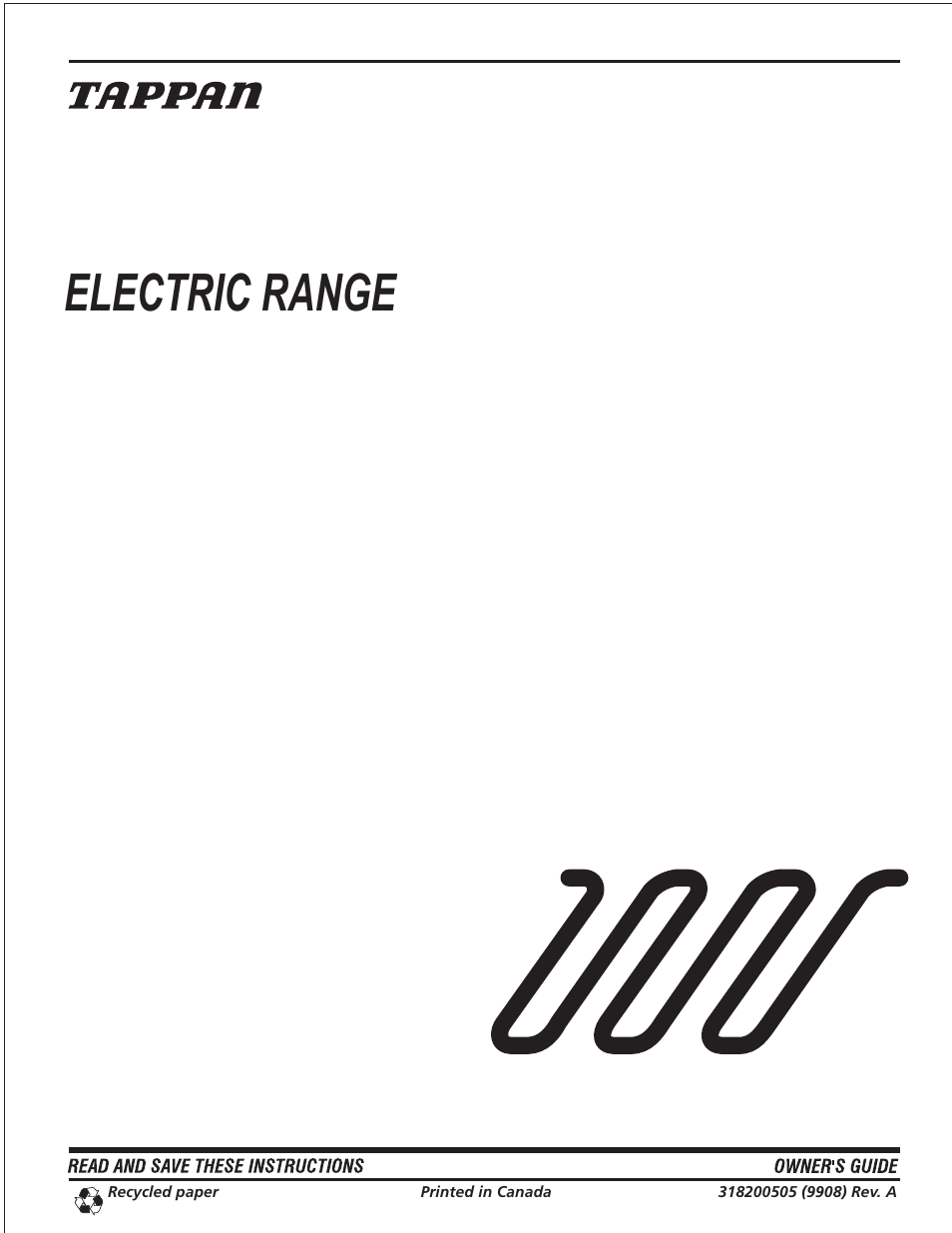 Tappan 318200505 User Manual | 20 pages