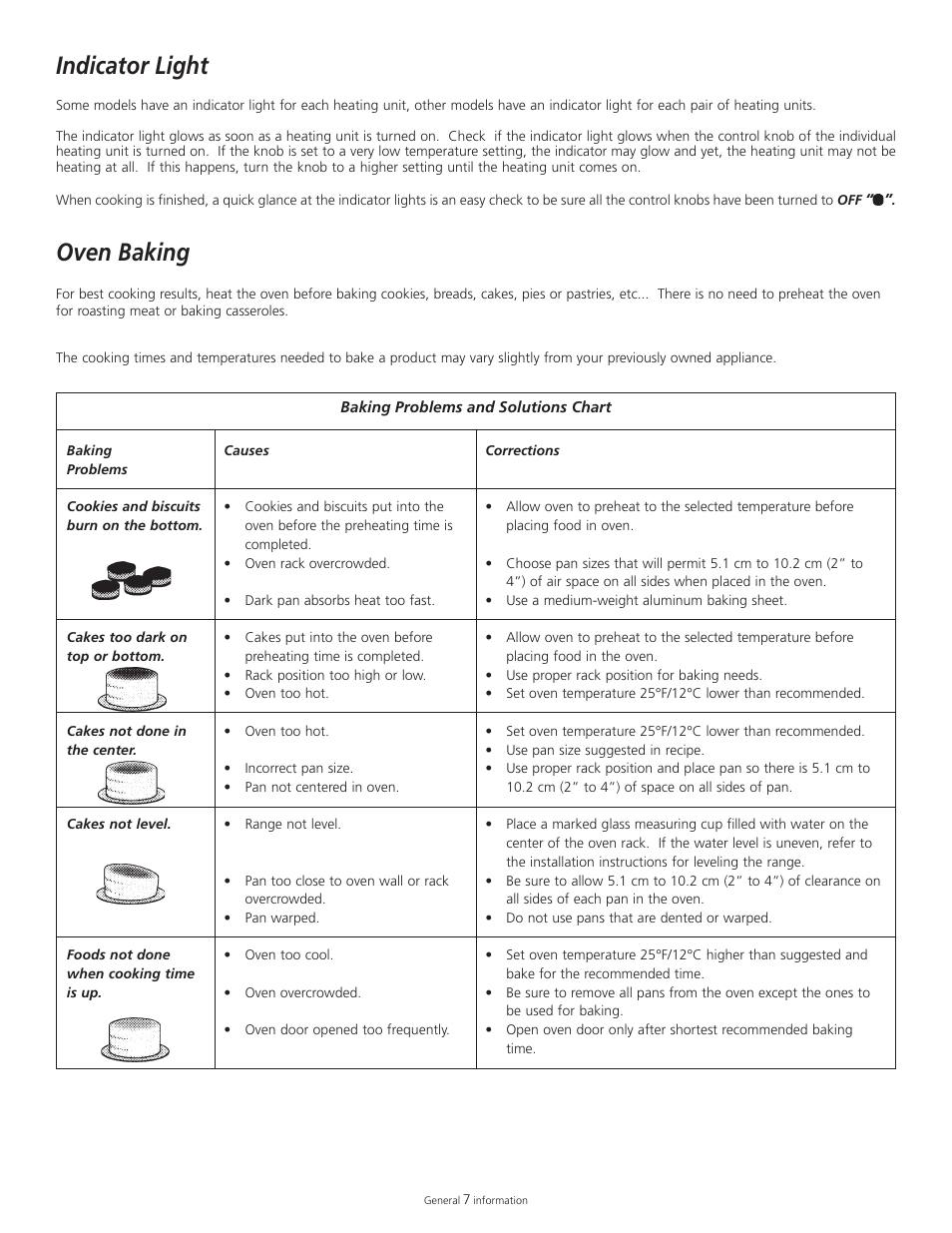 Indicator light, Oven baking | Tappan 318200505 User Manual | Page 9 / 20