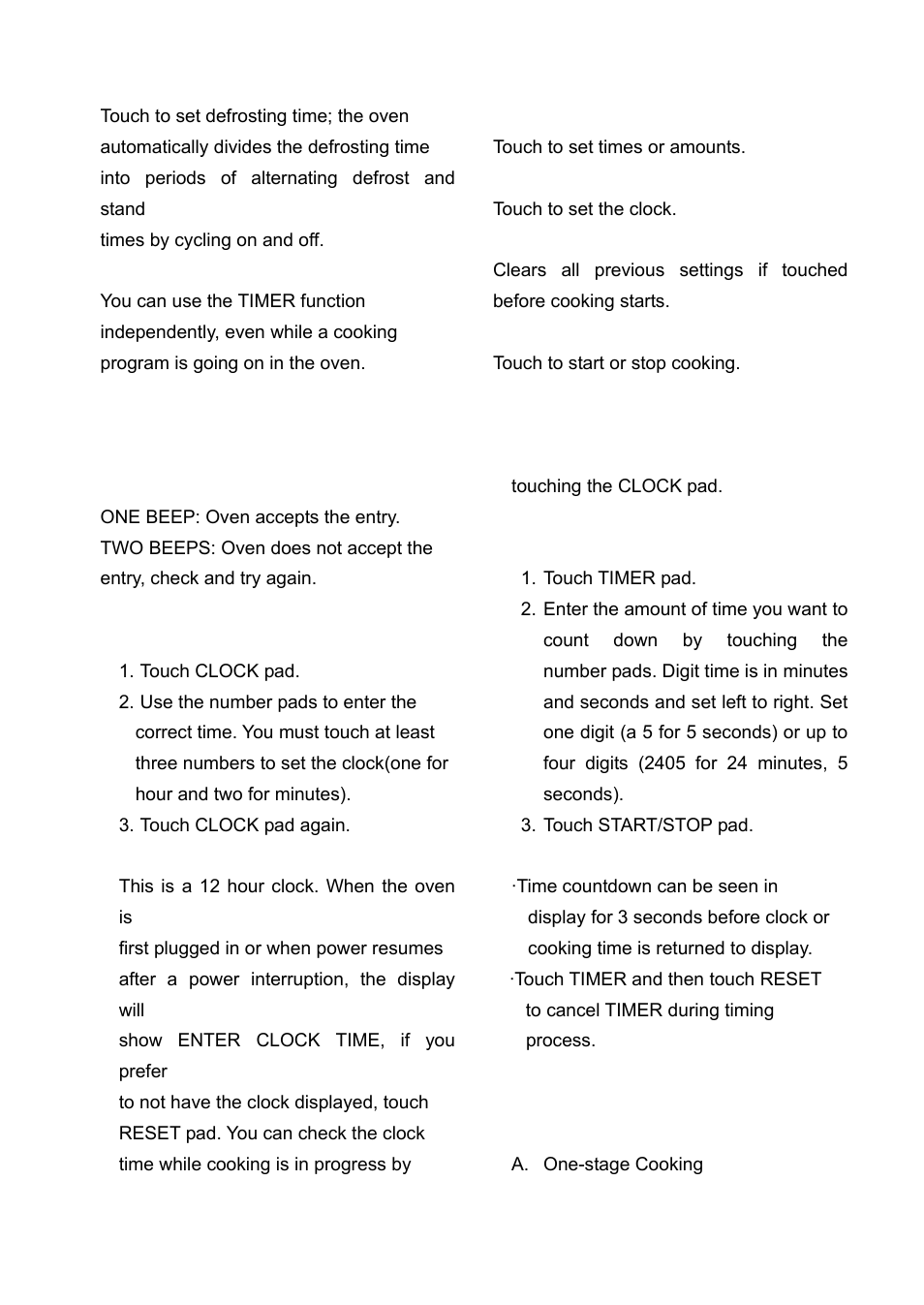 Operation instructions | Tappan TM7050S User Manual | Page 10 / 16