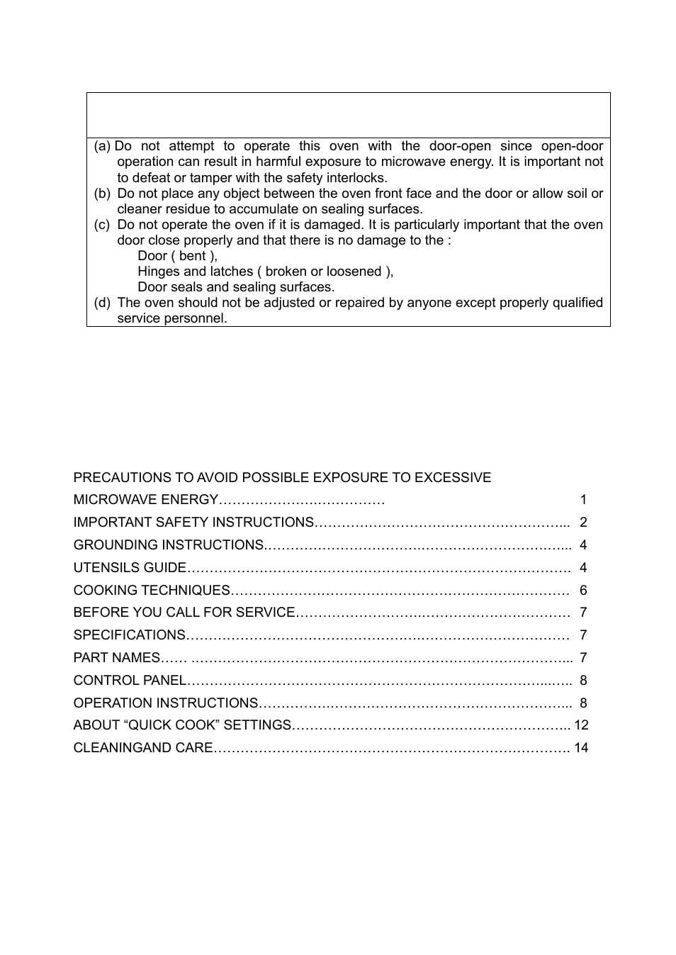 Tappan TM7050S User Manual | Page 2 / 16