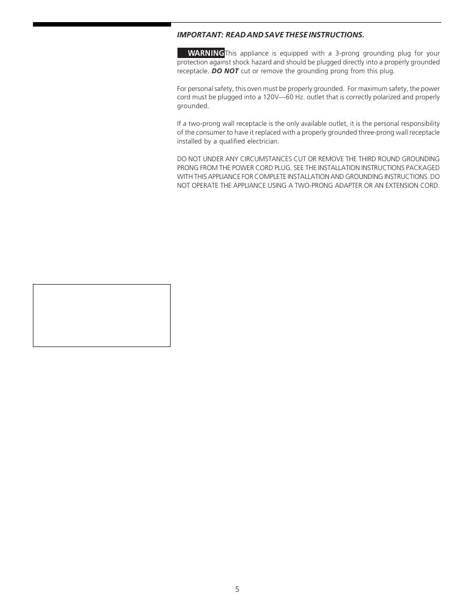 Tappan 318200701 User Manual | Page 5 / 16