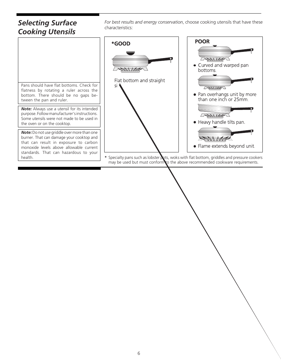 Selecting surface cooking utensils | Tappan 318200701 User Manual | Page 6 / 16