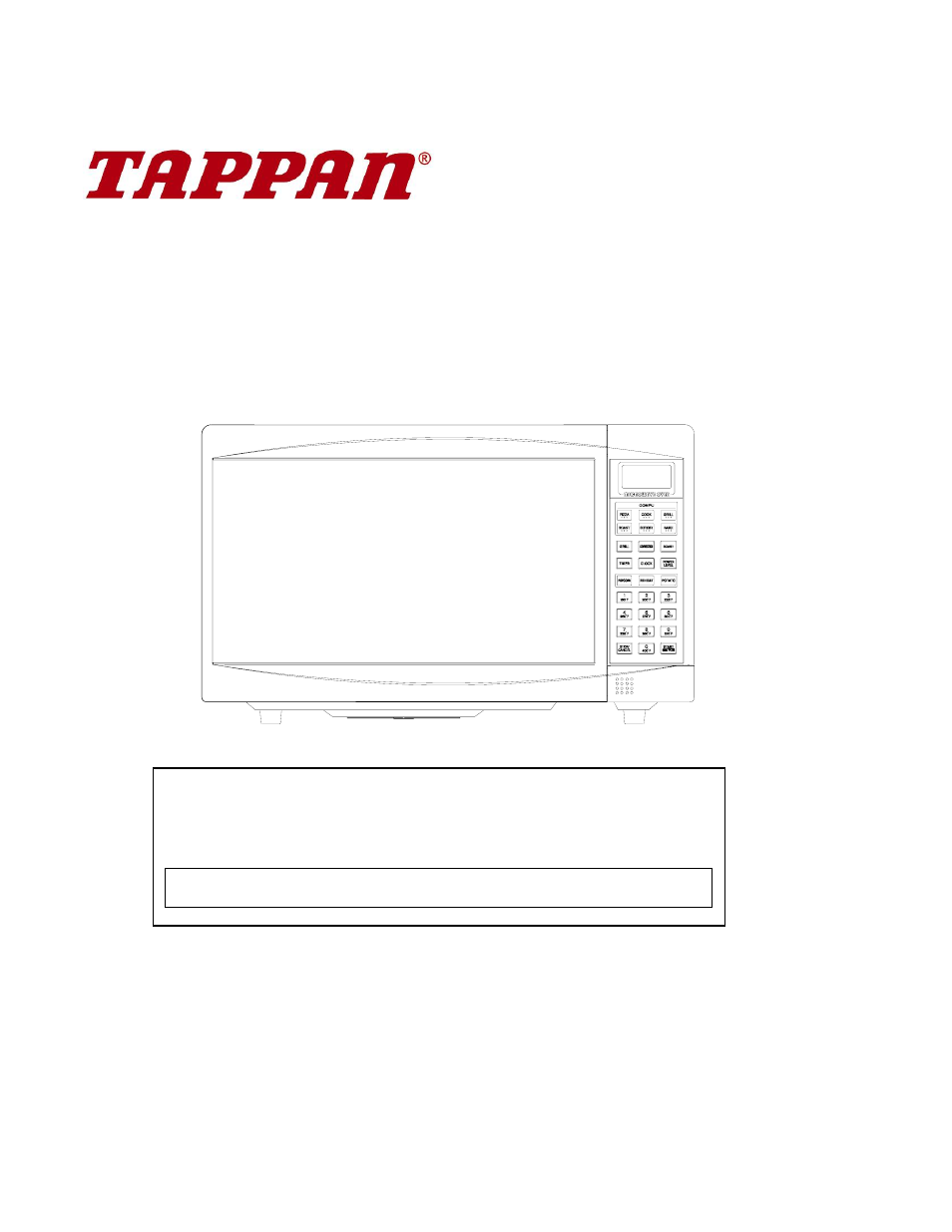 Tappan TC1050B User Manual | 17 pages