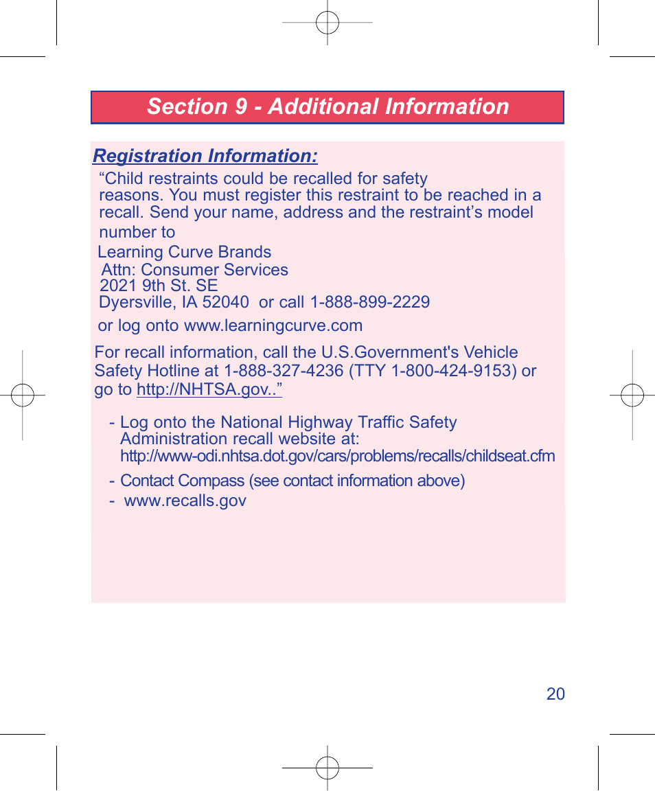 The First Years B540 User Manual | Page 21 / 24