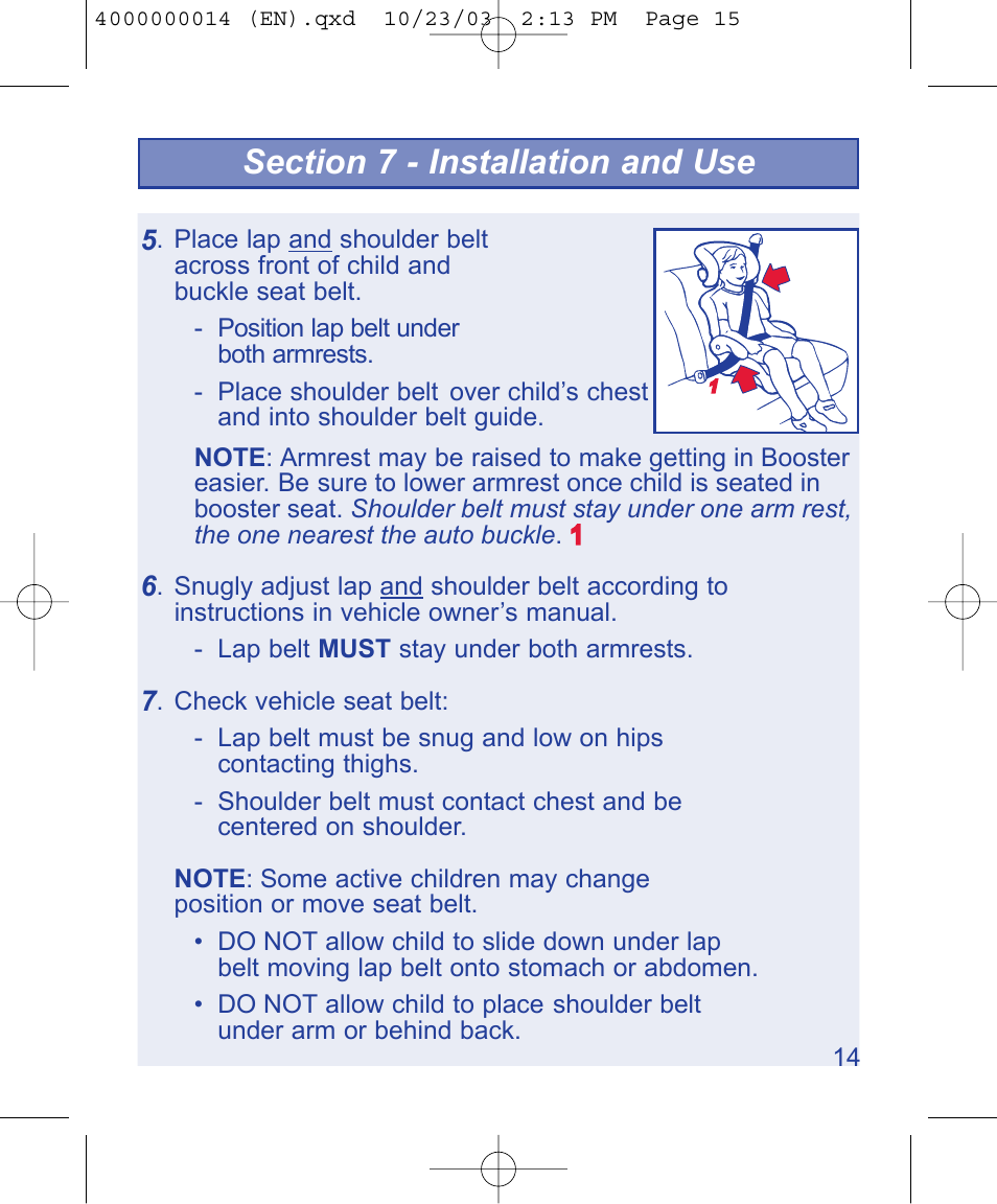 The First Years B500 User Manual | Page 15 / 24