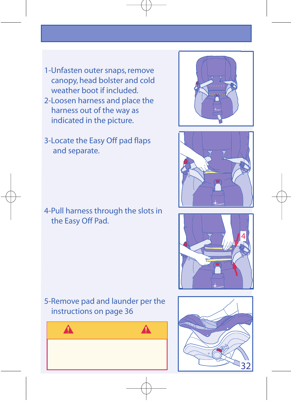 Warning | The First Years VIA I440 User Manual | Page 33 / 40