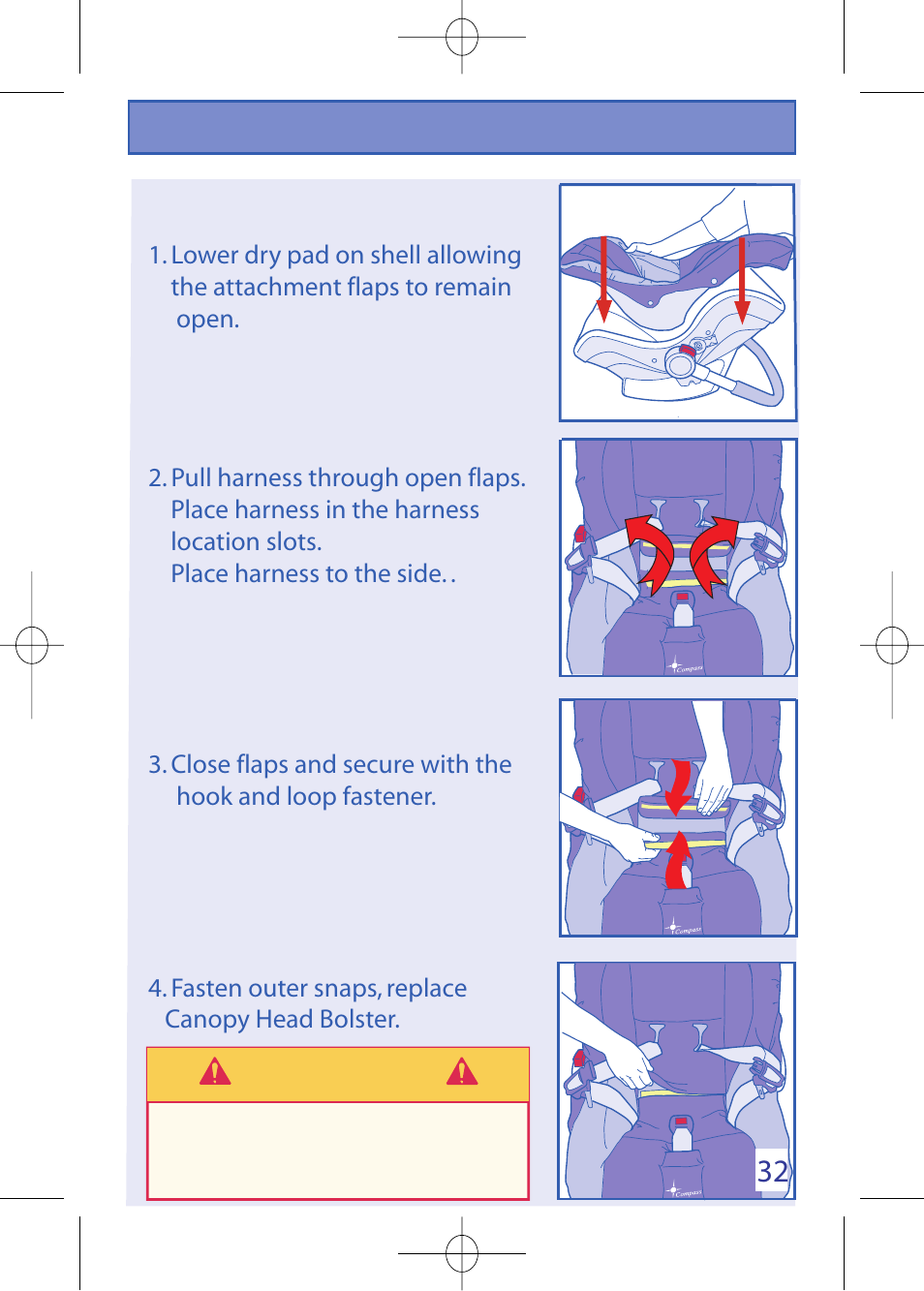 Warning | The First Years VIA I440 User Manual | Page 34 / 40