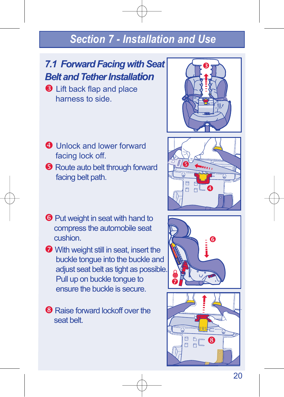C630 pg 20.pdf, Tion | The First Years TRUE FIT 630 User Manual | Page 21 / 54