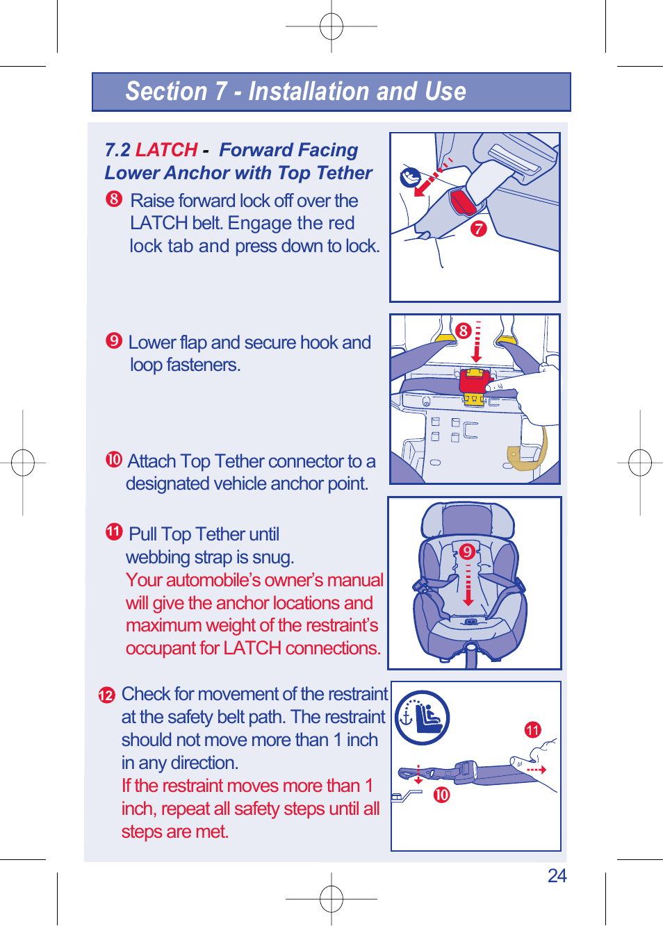 C630 pg 24.pdf | The First Years TRUE FIT 630 User Manual | Page 25 / 54