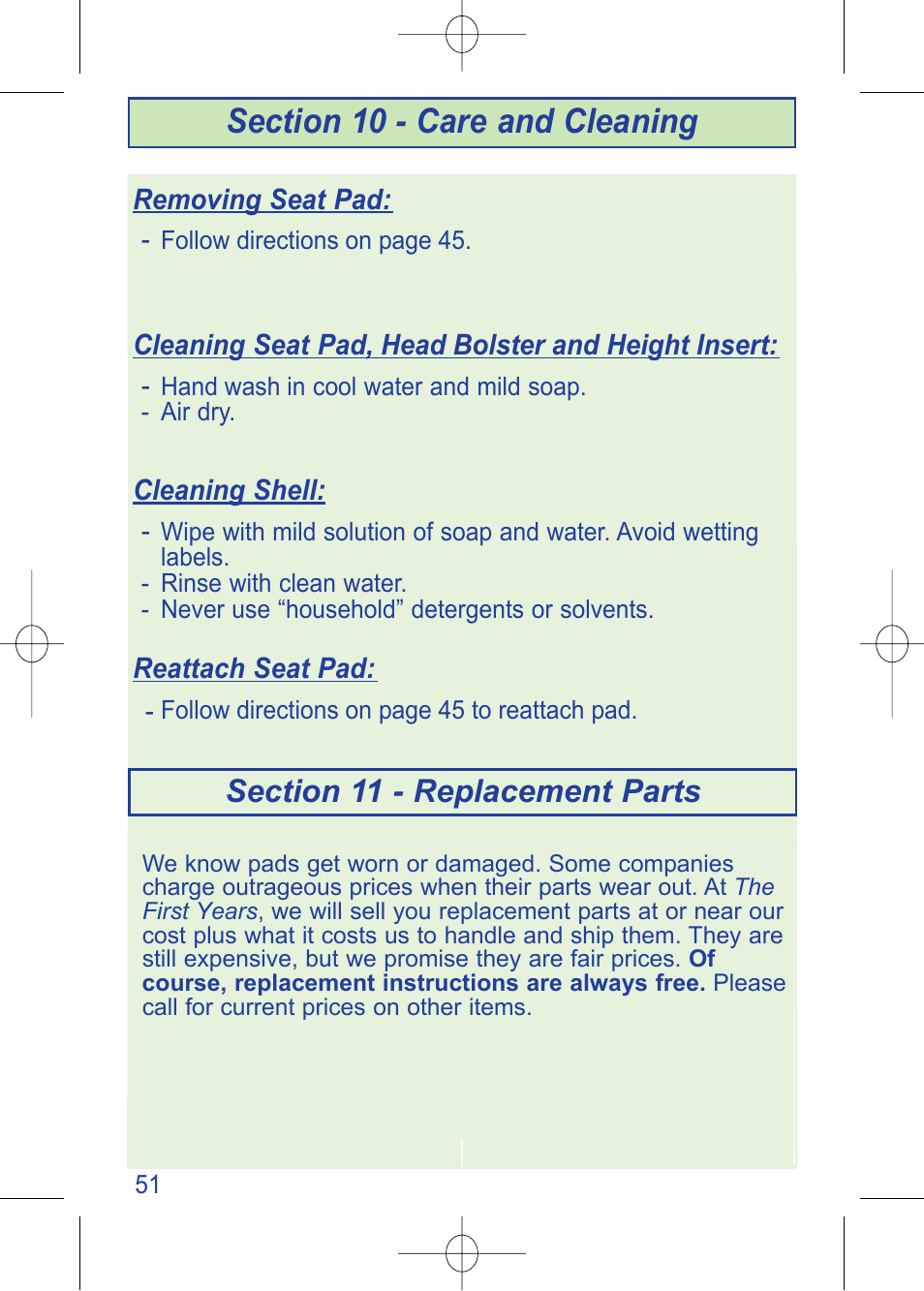 C630 pg 51.pdf | The First Years TRUE FIT 630 User Manual | Page 52 / 54