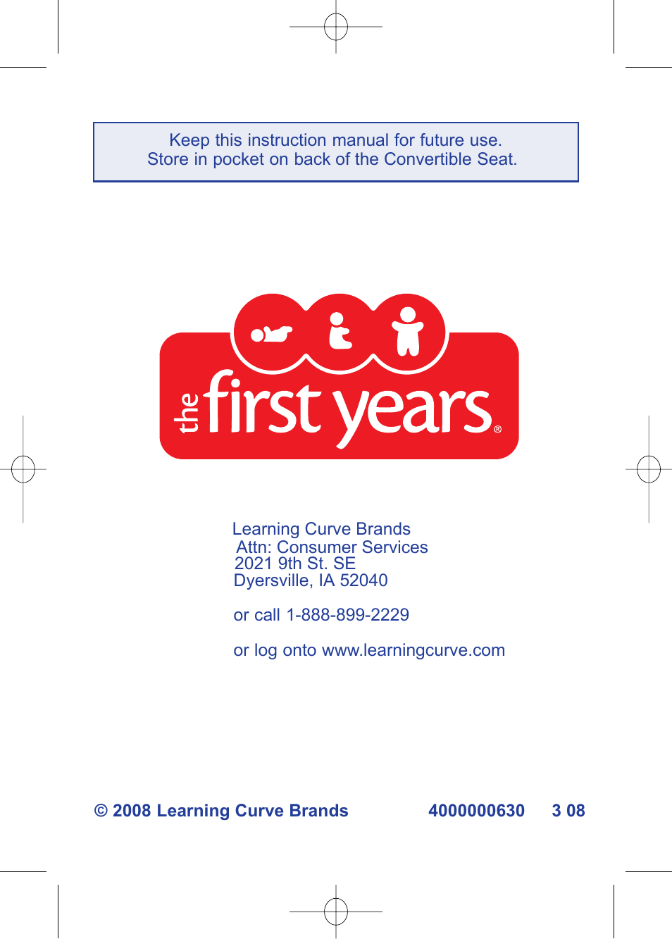C630 pg 53.pdf | The First Years TRUE FIT 630 User Manual | Page 54 / 54