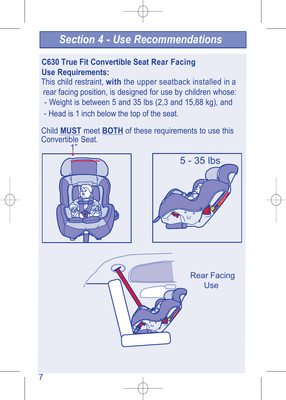 C630 pg 7.pdf | The First Years TRUE FIT 630 User Manual | Page 8 / 54