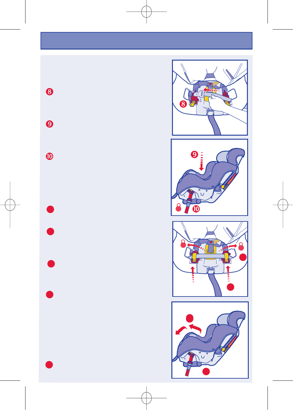 3 rear facing installation with seat belt | The First Years 630 User Manual | Page 29 / 54