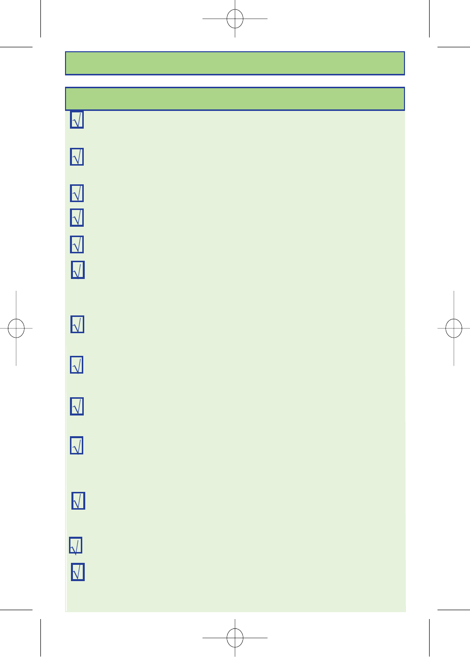 Safety checklist | The First Years 630 User Manual | Page 50 / 54