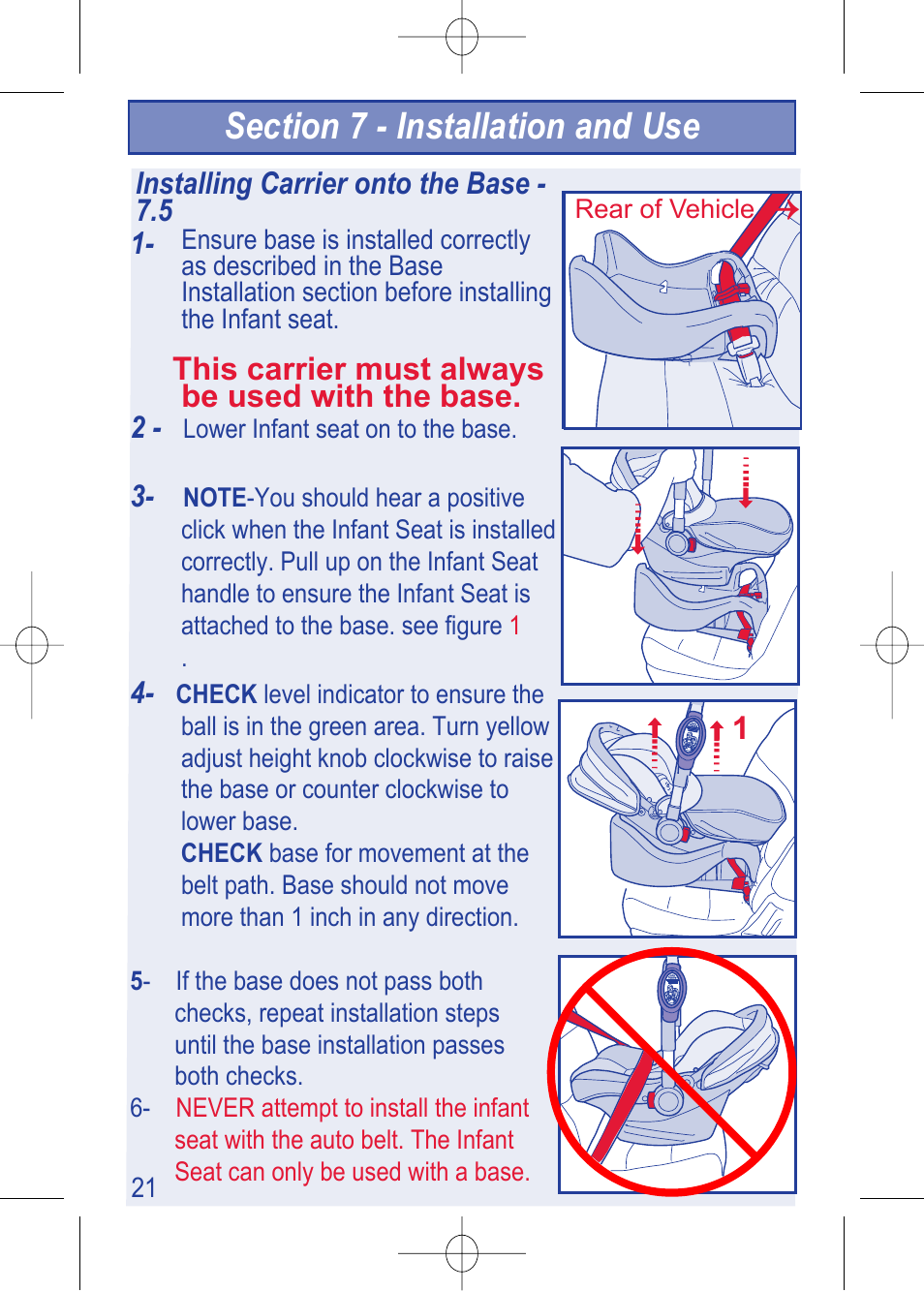 4000000782_i450 instructions__pg21_en.pdf | The First Years VIA 1450 User Manual | Page 22 / 40