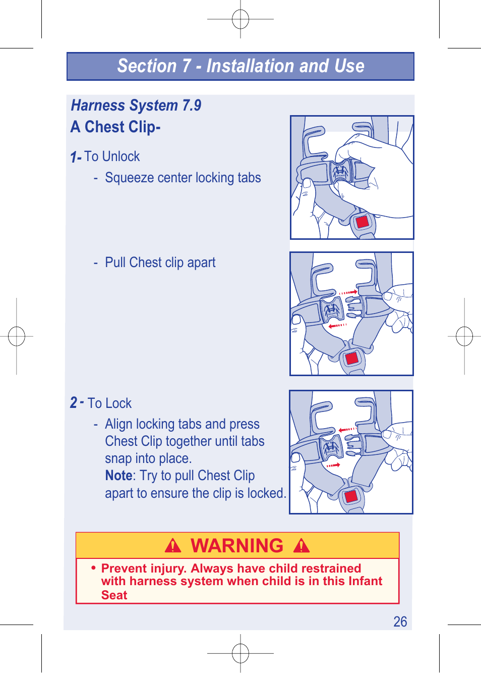4000000782_i450 instructions__pg26_en.pdf, W arning | The First Years VIA 1450 User Manual | Page 27 / 40