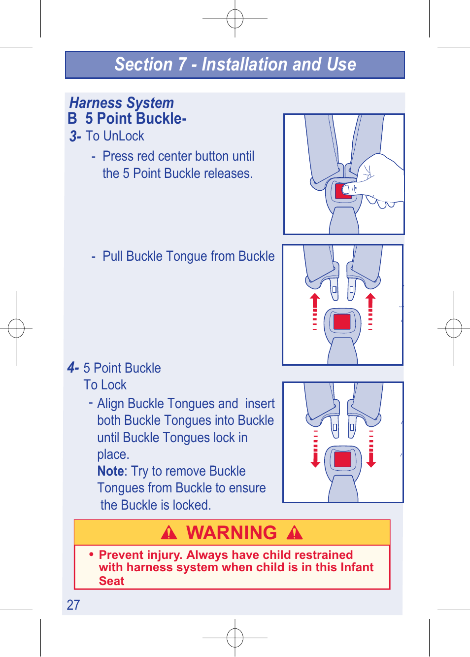 4000000782_i450 instructions__pg27_en.pdf, W arning | The First Years VIA 1450 User Manual | Page 28 / 40