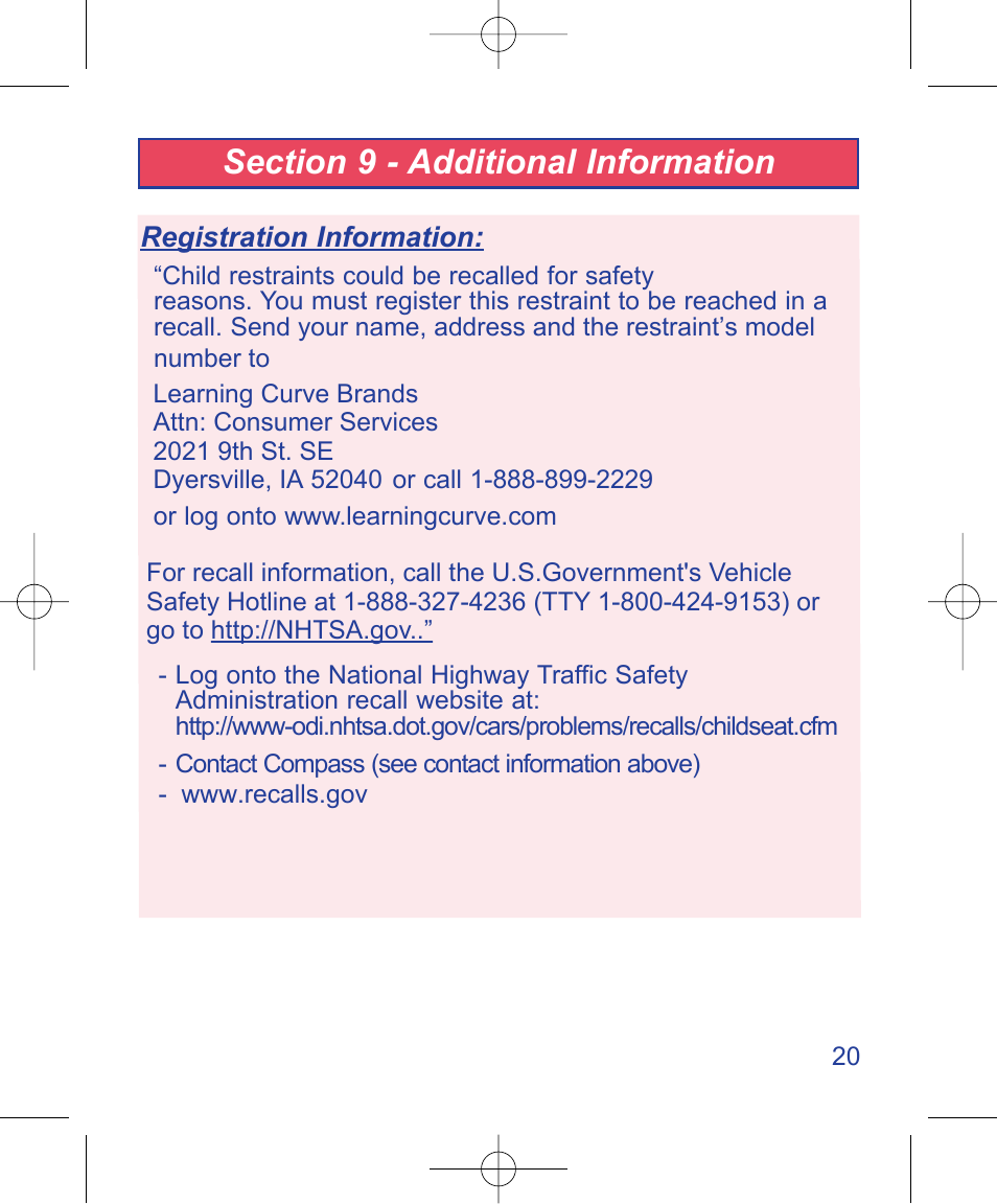 The First Years B510 User Manual | Page 21 / 24