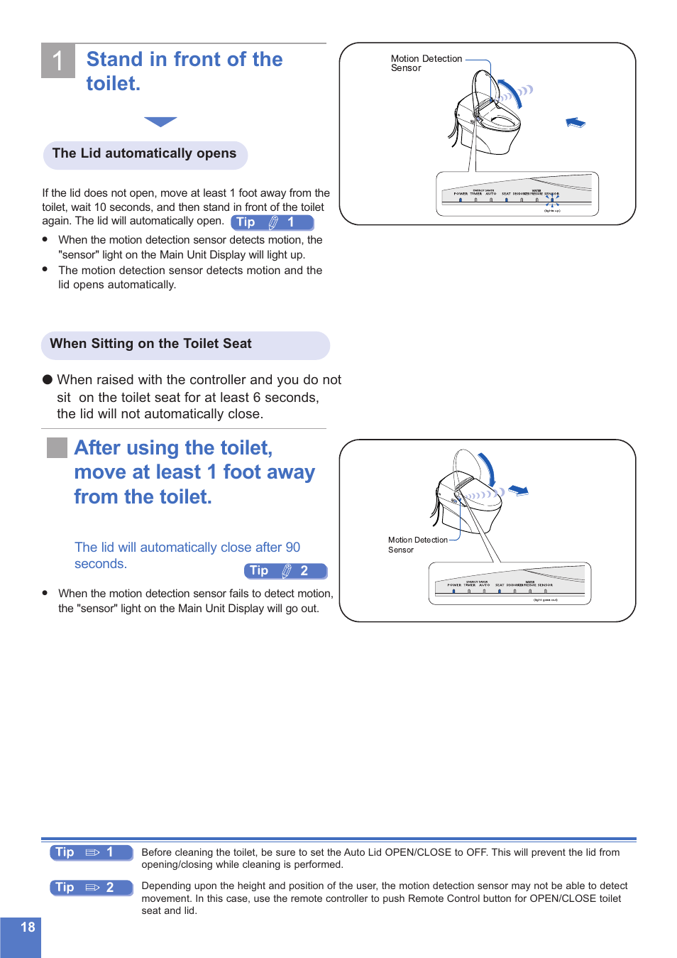Stand in front of the toilet | Toto NEOREST MS990CG User Manual | Page 18 / 48