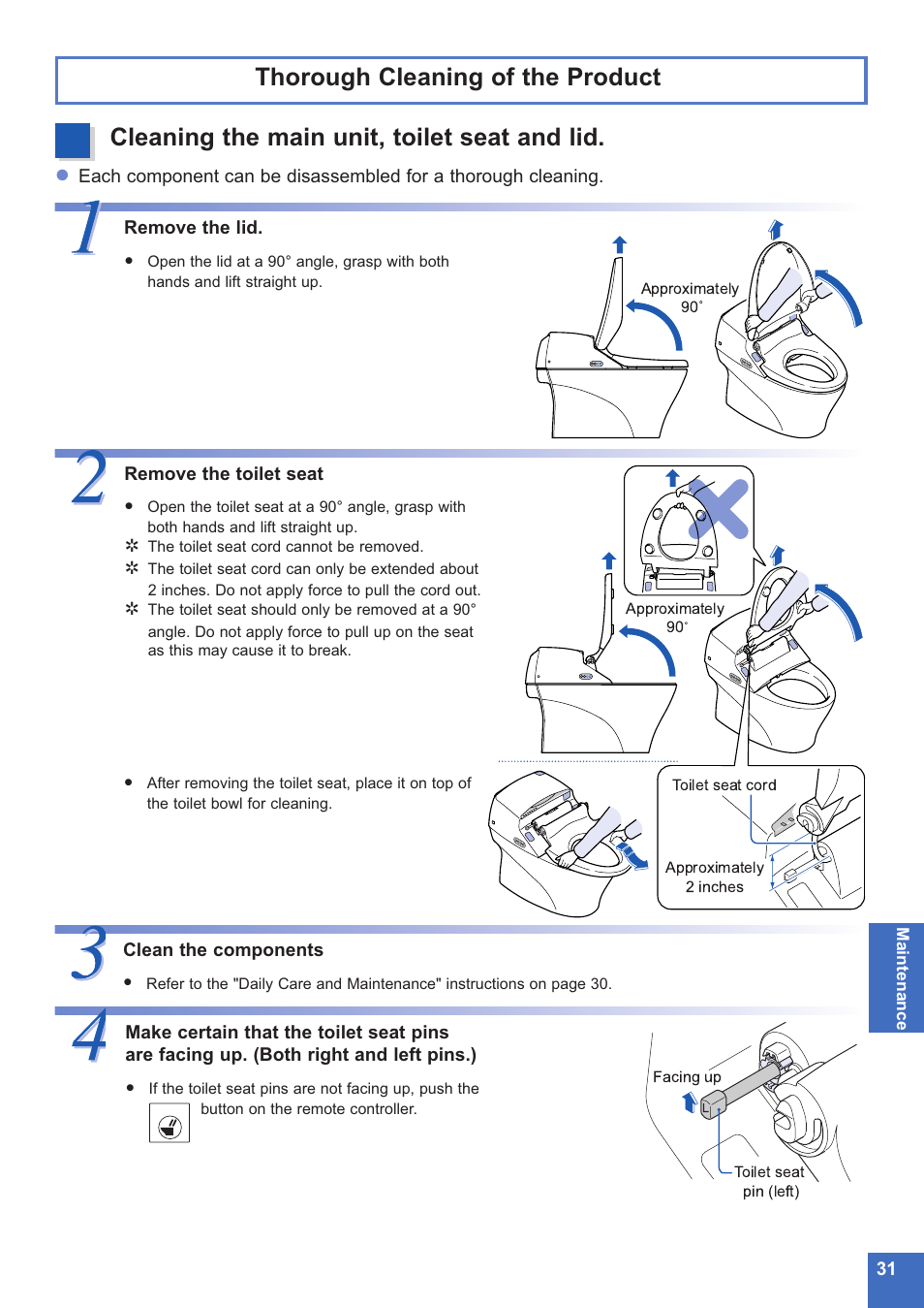 Toto NEOREST MS990CG User Manual | Page 31 / 48