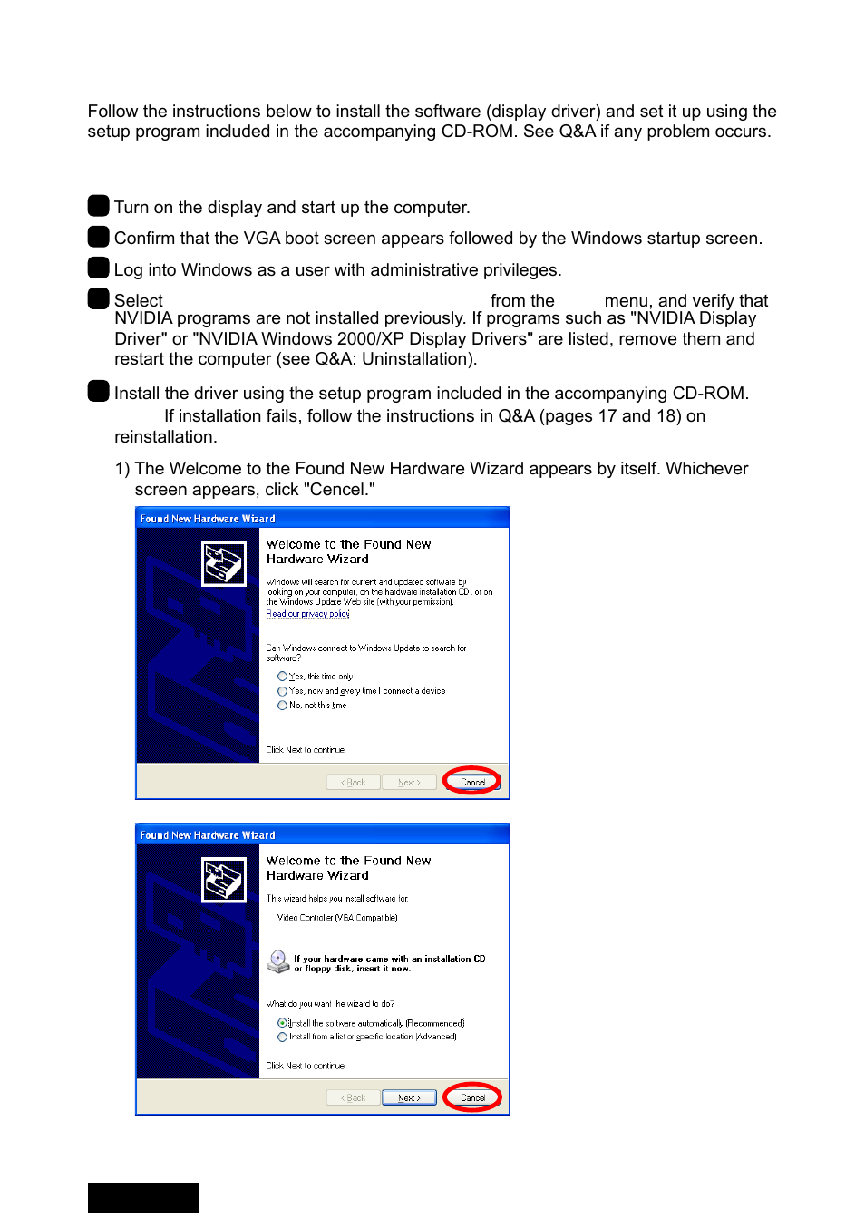 Software installation and setup, Installing the display driver software, English | Toto LVU2E1 User Manual | Page 10 / 60