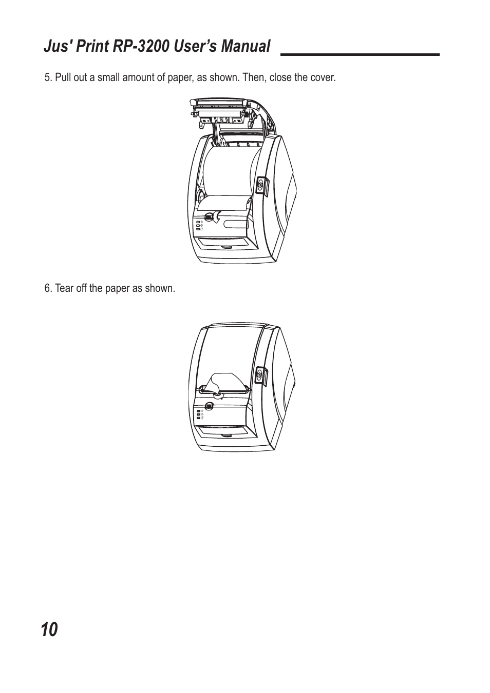 Jus' print rp-3200 user’s manual | TVS electronic RP-3200 User Manual | Page 11 / 28