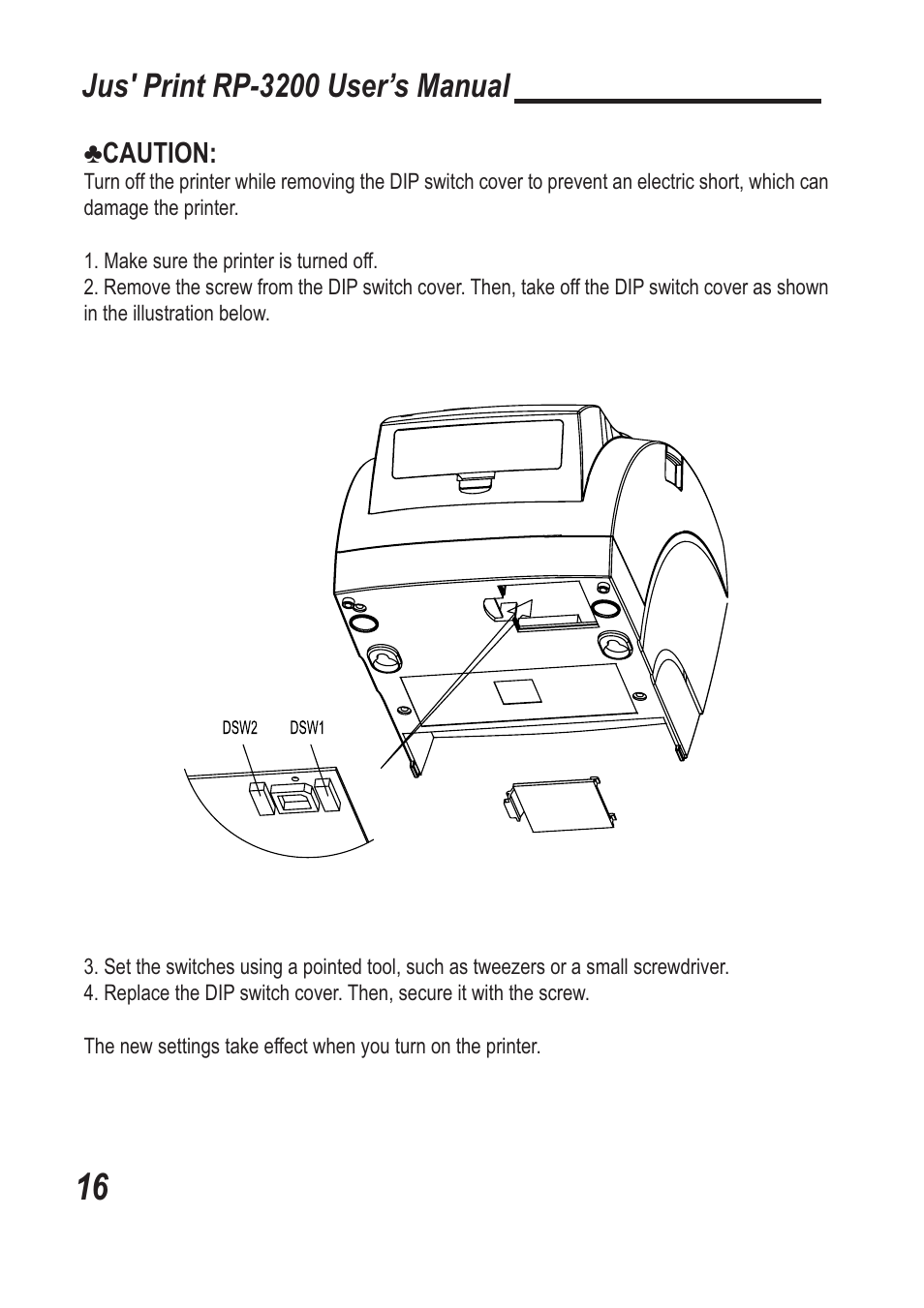 Jus' print rp-3200 user’s manual | TVS electronic RP-3200 User Manual | Page 17 / 28