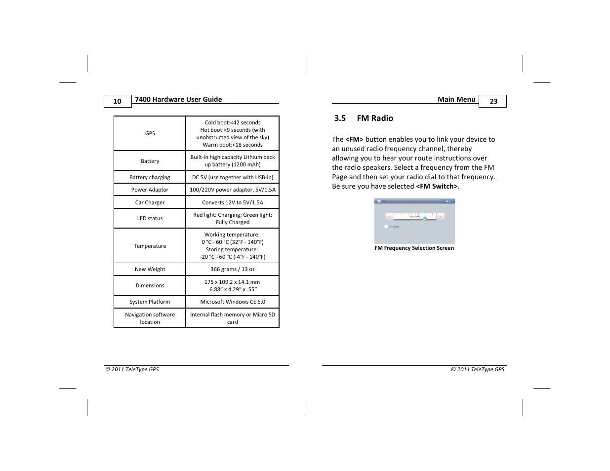 5 fm radio | TeleType Company WORLDNAV 7400 User Manual | Page 10 / 16