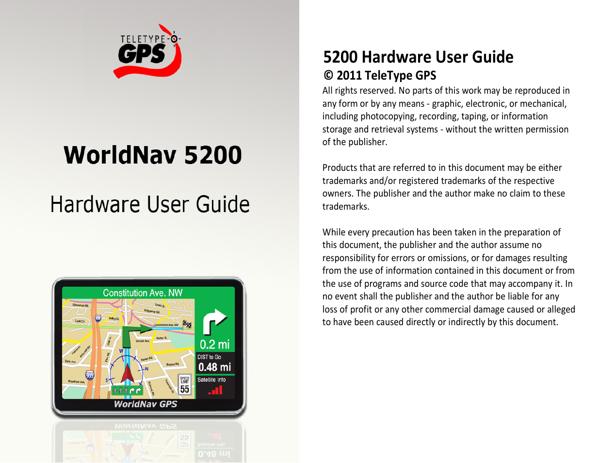 TeleType Company WORLDNAV 5200 User Manual | 15 pages