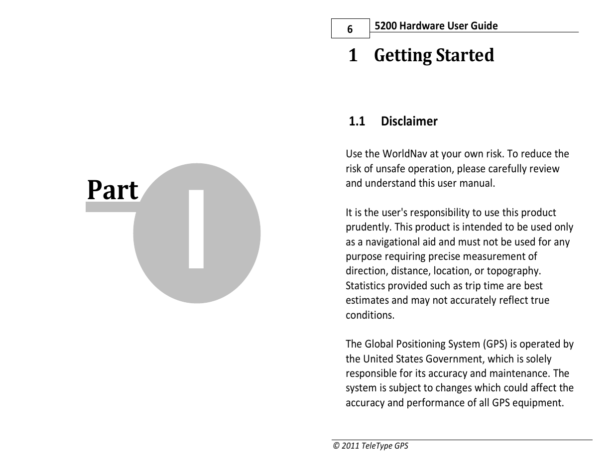 Part | TeleType Company WORLDNAV 5200 User Manual | Page 3 / 15