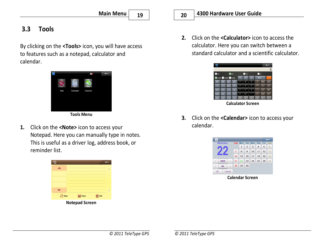 3 tools | TeleType Company WORLDNAV 4300 User Manual | Page 10 / 14