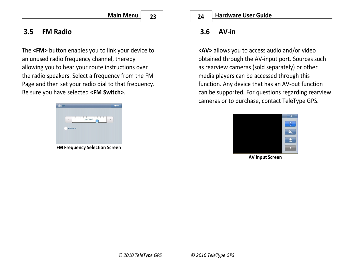 5 fm radio, 6 av-in | TeleType Company WORLDNAV 7300 User Manual | Page 12 / 16