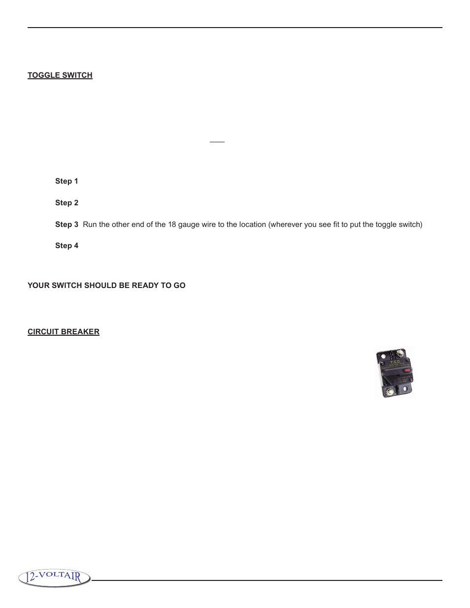 Electrical | 12-Voltair 12V6CF User Manual | Page 9 / 16