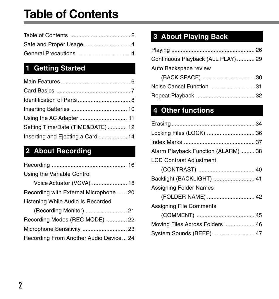 Olympus DS-2200 User Manual | Page 2 / 84