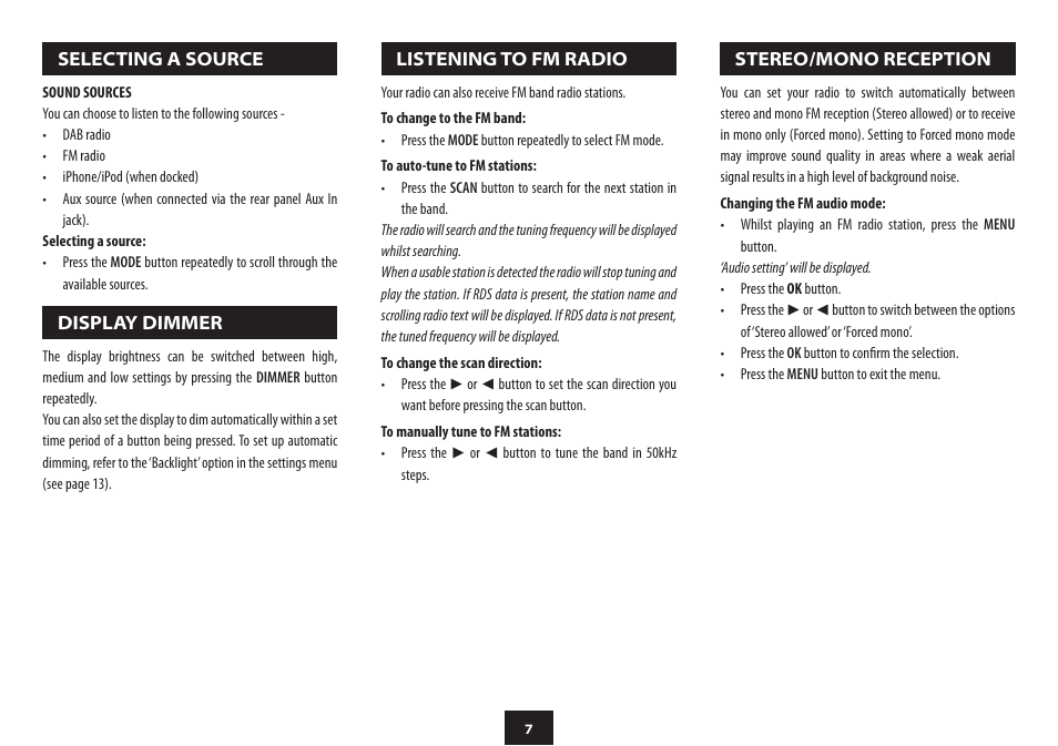 Technika DAB-124 User Manual | Page 9 / 20