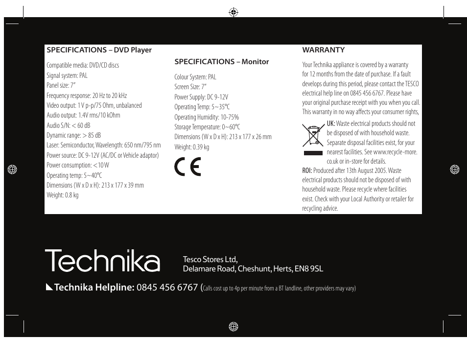 Technika PDVDTWINSS10 User Manual | Page 24 / 24