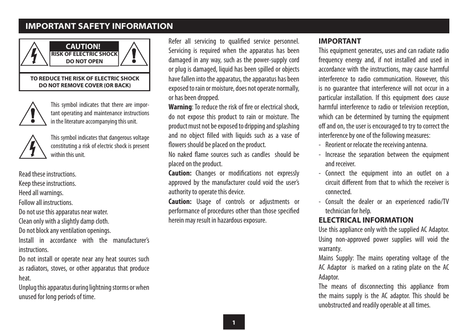 Technika CR-113IPH User Manual | Page 3 / 20