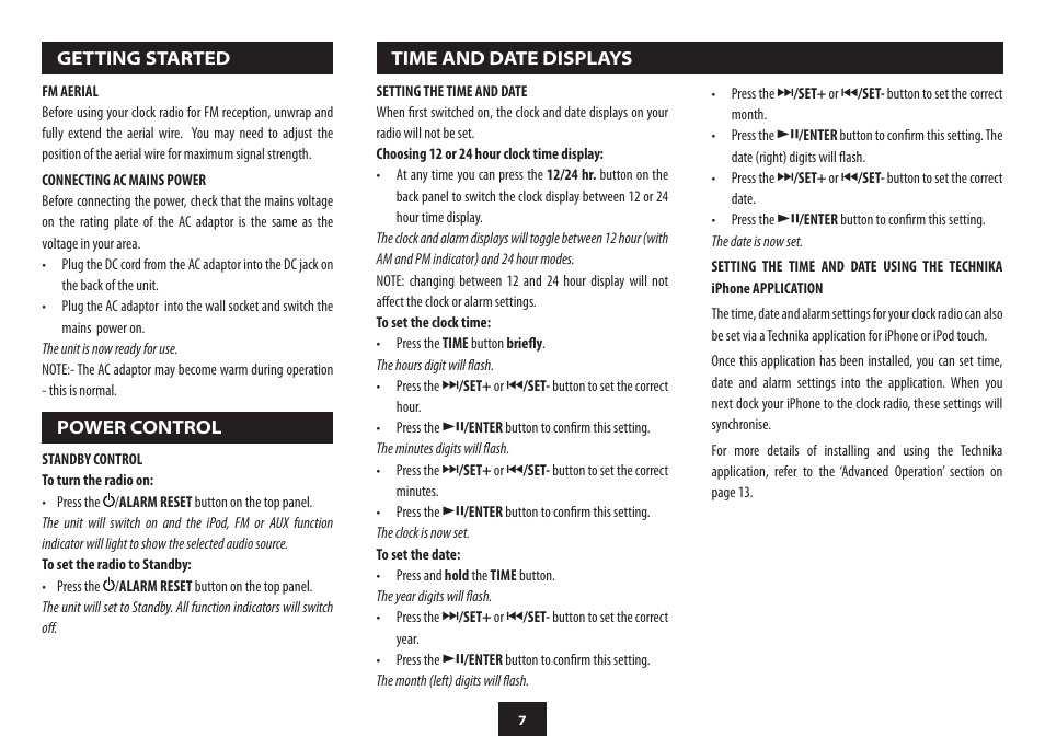 Technika CR-113IPH User Manual | Page 9 / 20