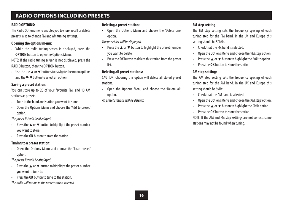 Technika CR-114IPH User Manual | Page 18 / 24