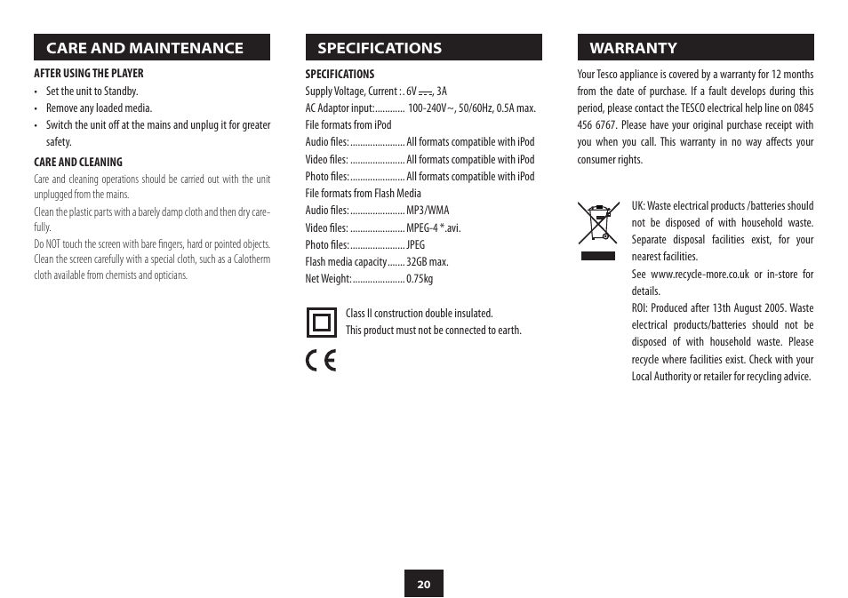 Technika CR-114IPH User Manual | Page 22 / 24