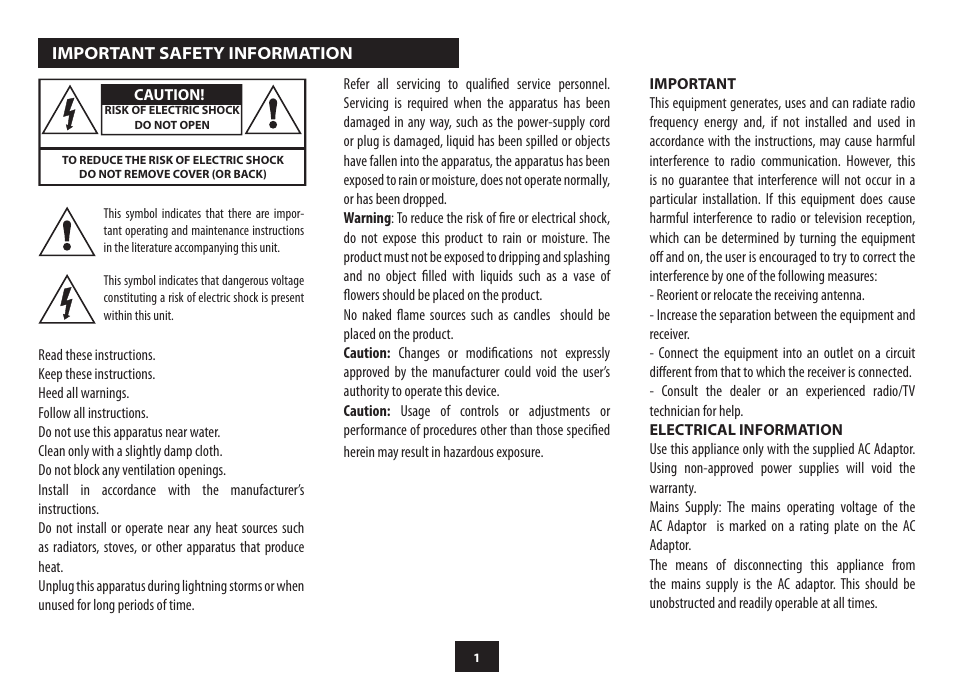 Technika CR-114IPH User Manual | Page 3 / 24