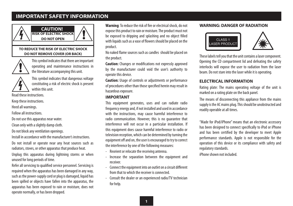 Technika MC-121IDAB User Manual | Page 3 / 24