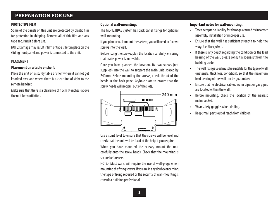 Technika MC-121IDAB User Manual | Page 5 / 24