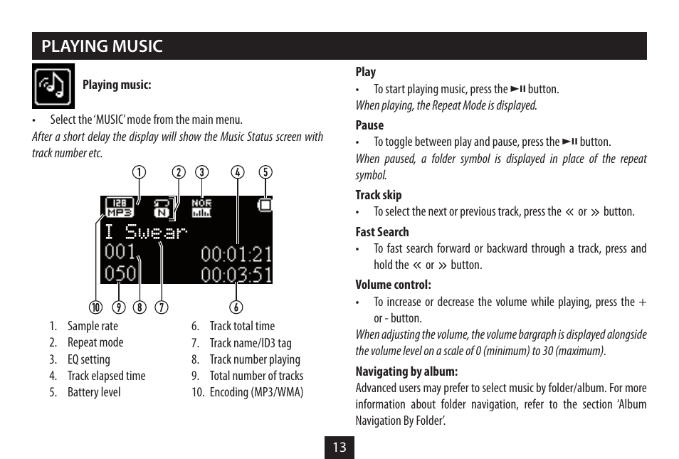 Playing music | Technika MP-329 User Manual | Page 15 / 32